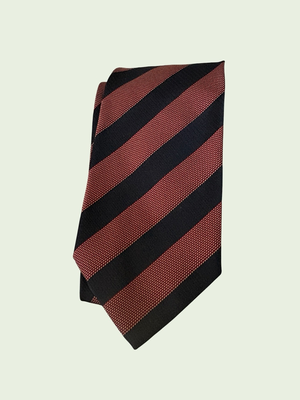 Mariano Rubinacci for Barneys New York Silk Tie Italy Navy Red Stripe